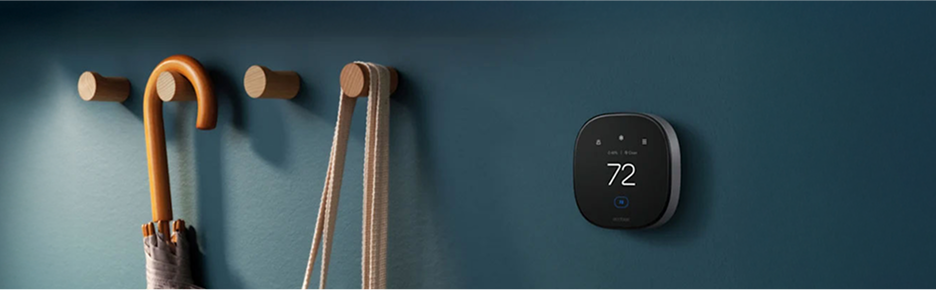 ecobee smart thermostat in a home.