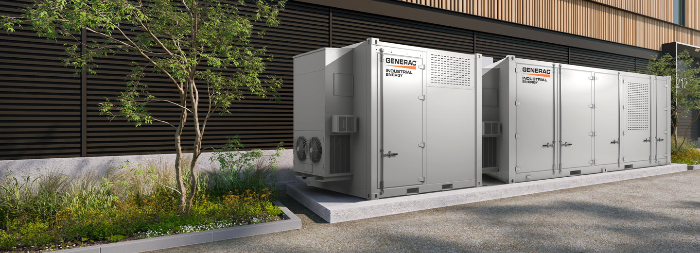 Generac BESS next installed next to a building