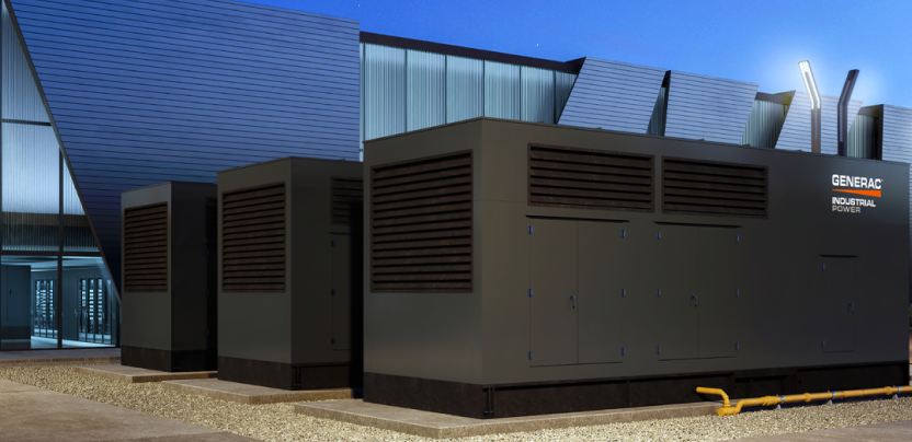 Image of Generac generators powering a data center.