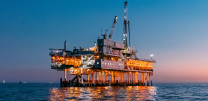 An image of a offshore oil rig.